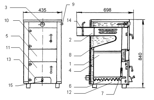 Котел дон 16 устройство чертеж