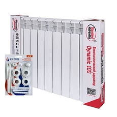 Биметаллический радиатор Standard Hidravlika Dynamic 100/10 с комплектом